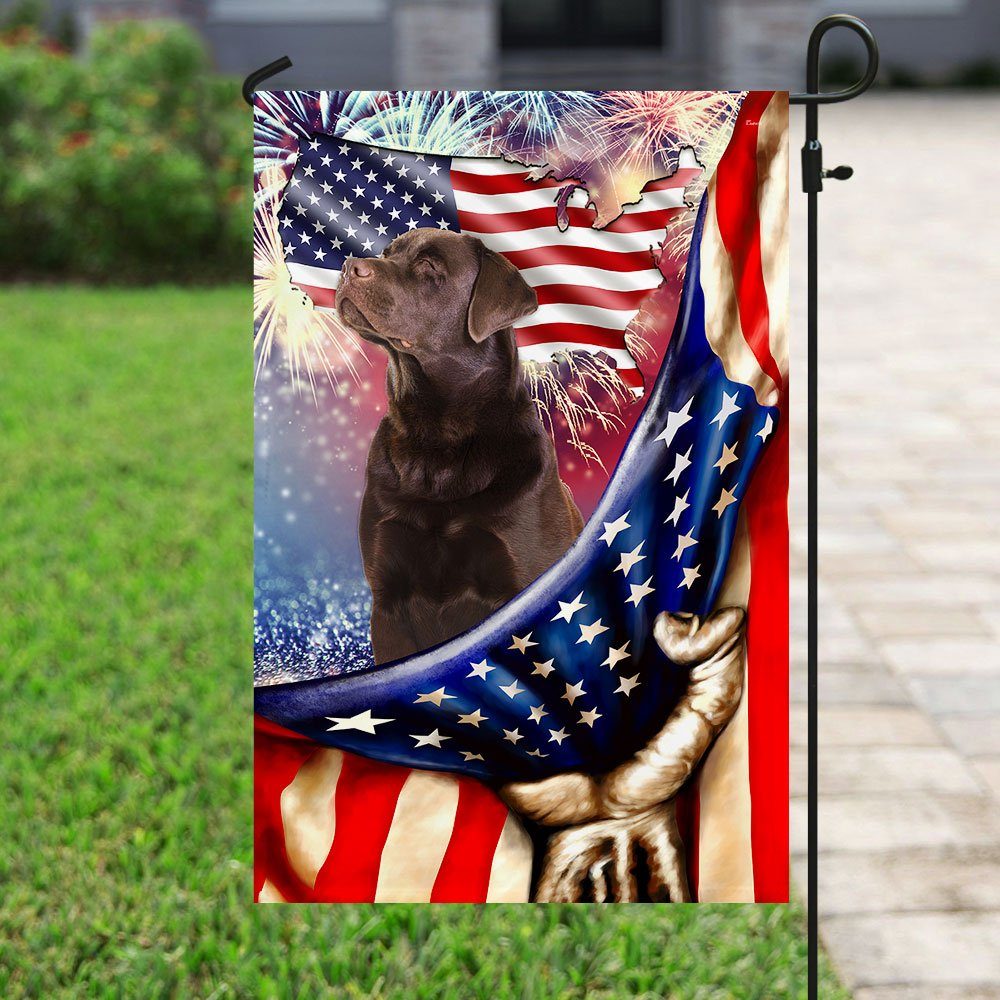 Happy Independence Day Chocolate Labrador Retriever Flag Happy Independence Day Chocolate Labrador Retriever Flag