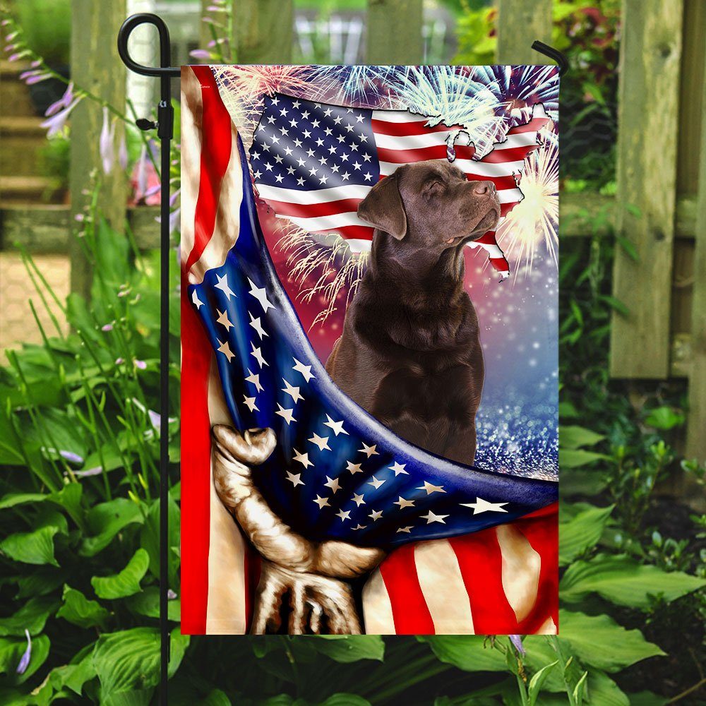 Happy Independence Day Chocolate Labrador Retriever Flag Happy Independence Day Chocolate Labrador Retriever Flag
