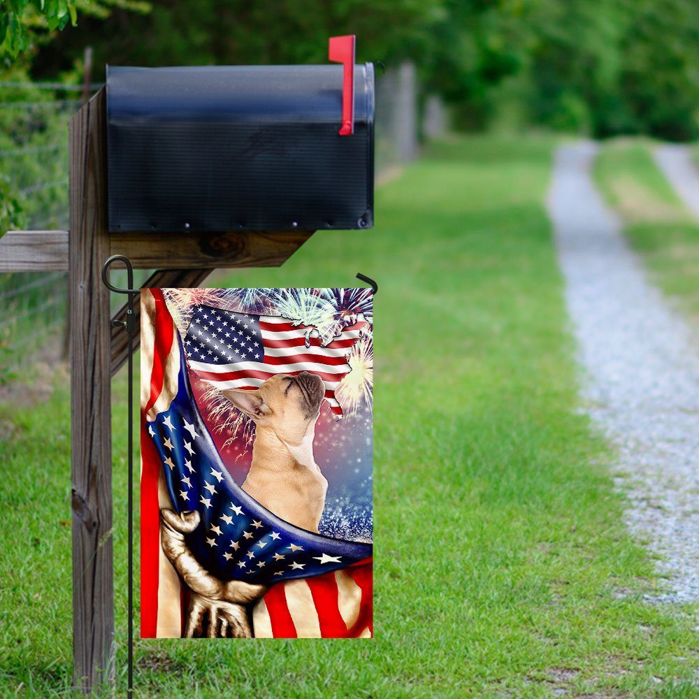 Happy Independence Day French Bulldog Flag Happy Independence Day French Bulldog Flag