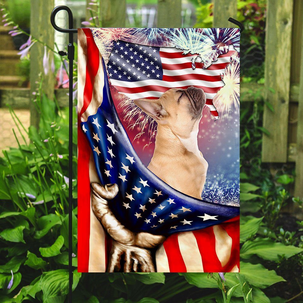 Happy Independence Day French Bulldog Flag Happy Independence Day French Bulldog Flag