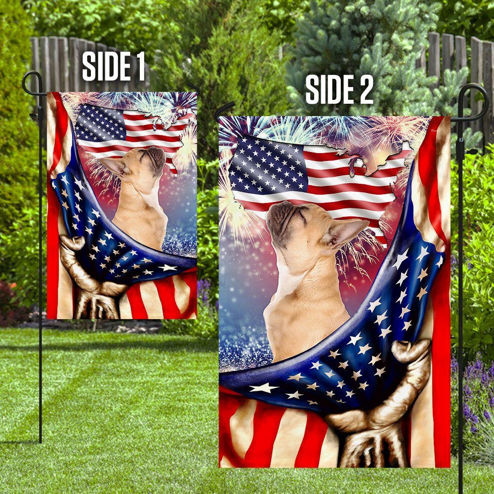 Happy Independence Day French Bulldog Flag Happy Independence Day French Bulldog Flag