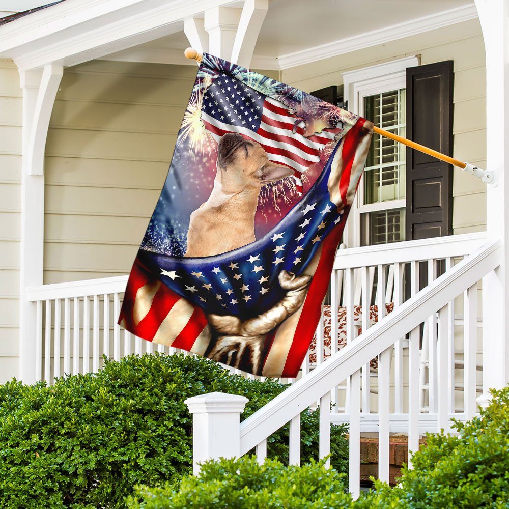 Happy Independence Day French Bulldog Flag Happy Independence Day French Bulldog Flag