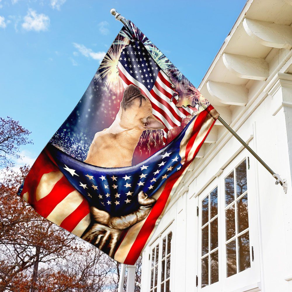 Happy Independence Day French Bulldog Flag Happy Independence Day French Bulldog Flag