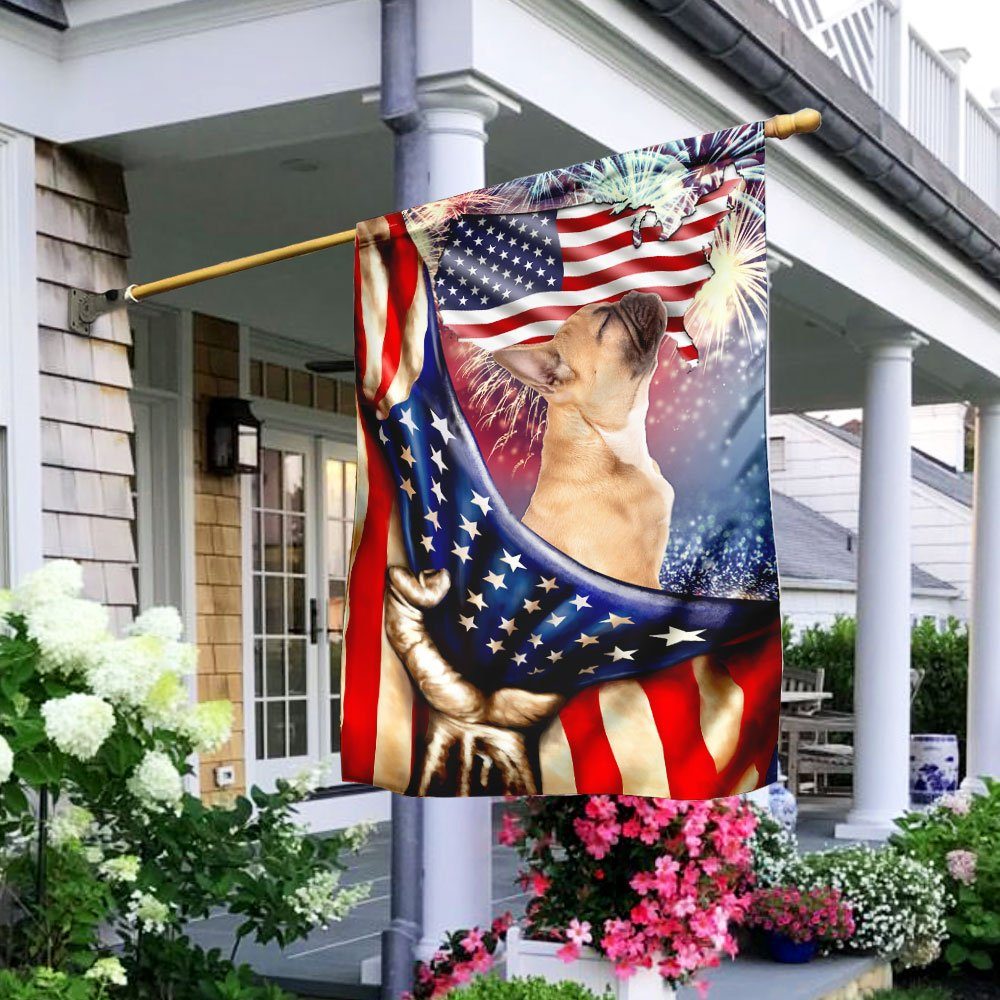 Happy Independence Day French Bulldog Flag