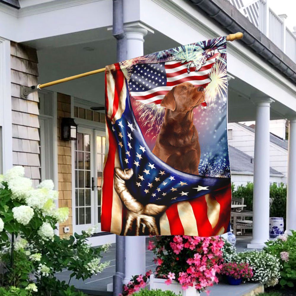Happy Independence Day Red Fox Labrador Retriever Flag Happy Independence Day Red Fox Labrador Retriever Flag