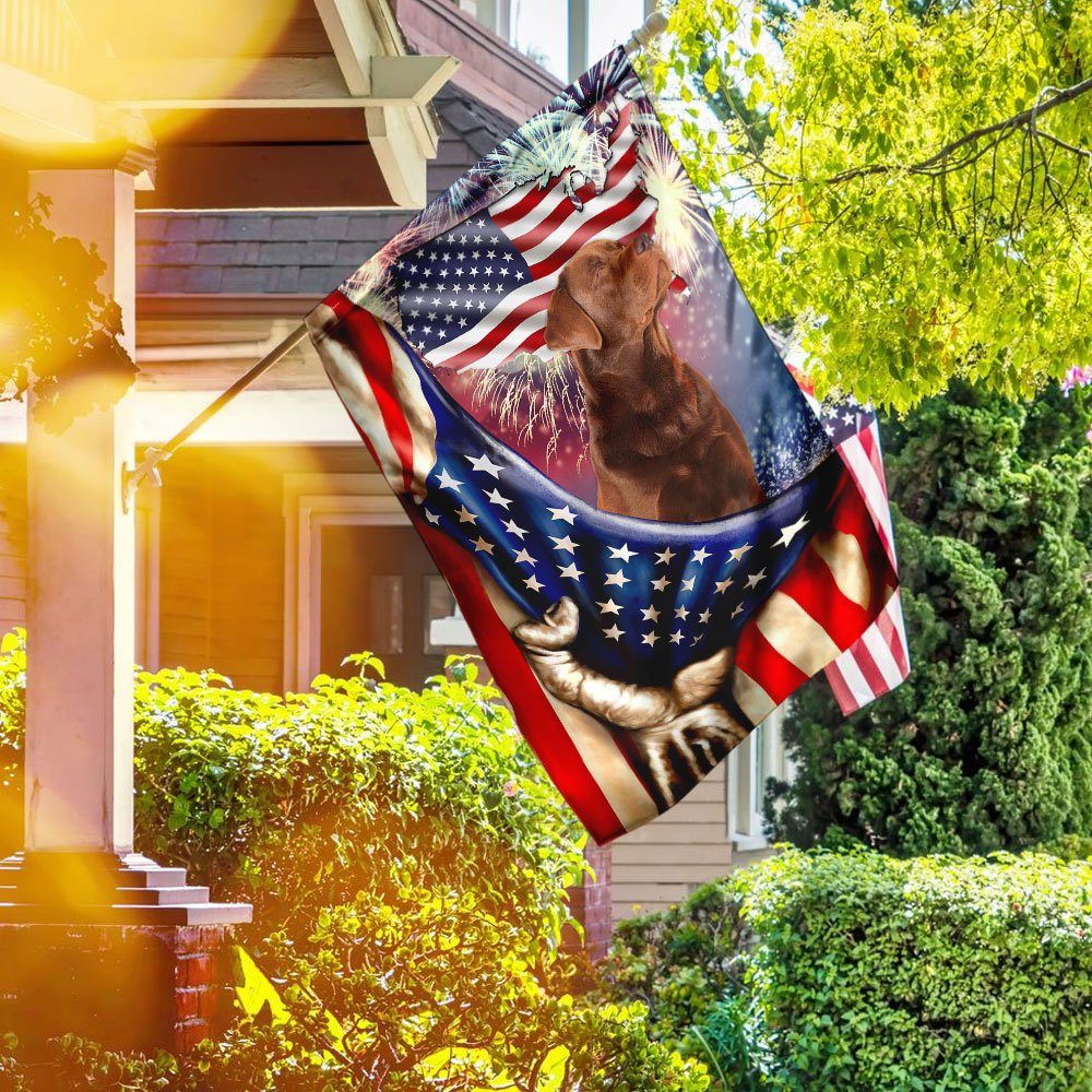 Happy Independence Day Red Fox Labrador Retriever Flag Happy Independence Day Red Fox Labrador Retriever Flag