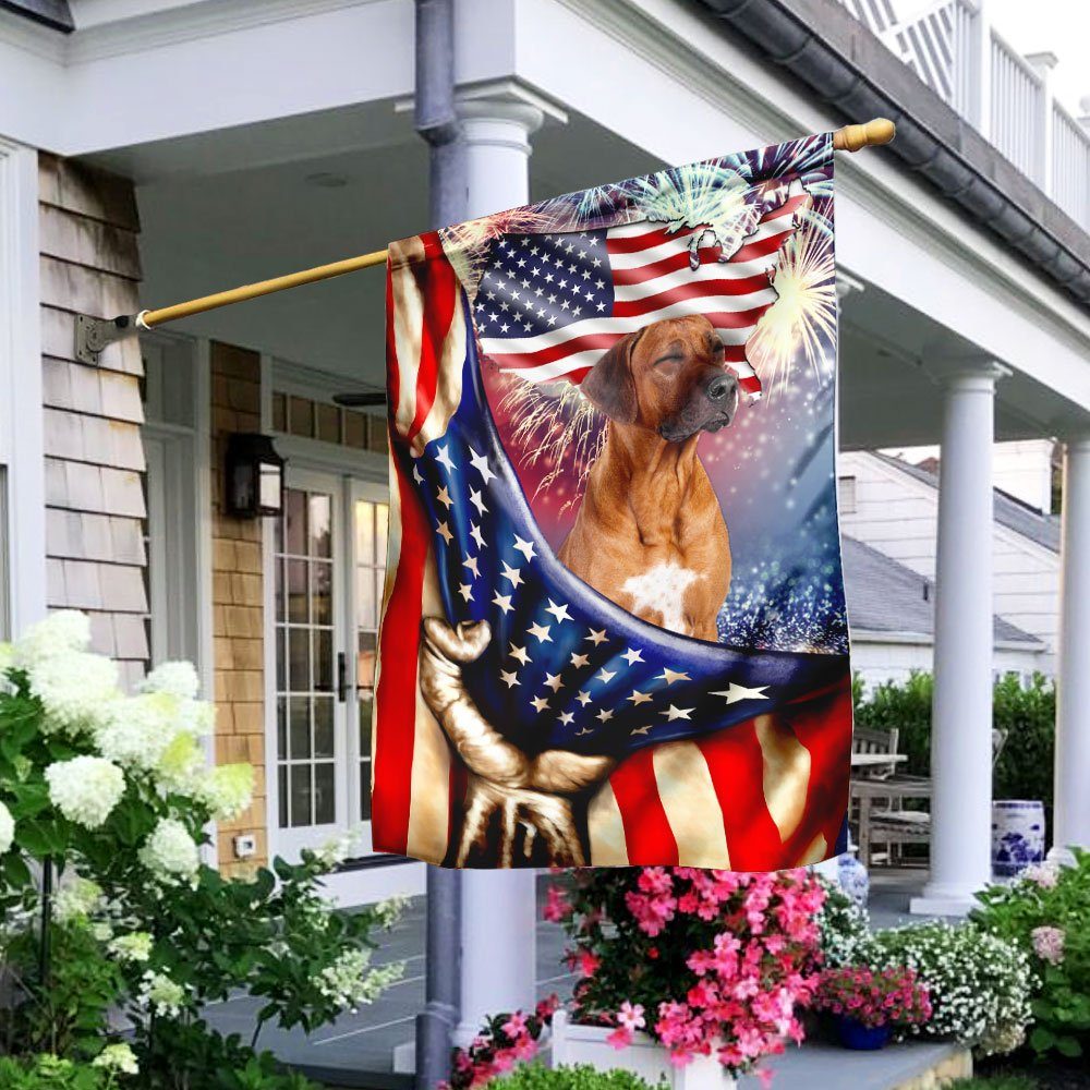 Happy Independence Day Rhodesian Ridgeback Flag