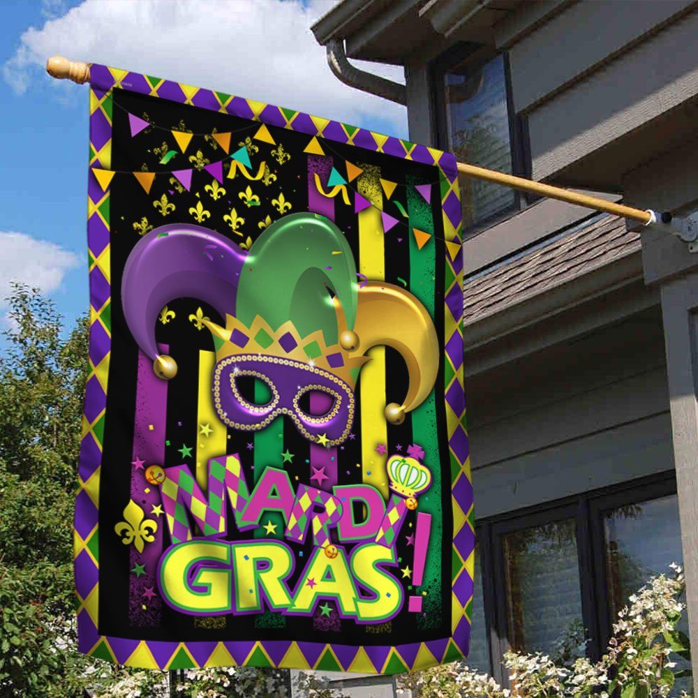 Happy Mardi Gras Flag DDH3205F