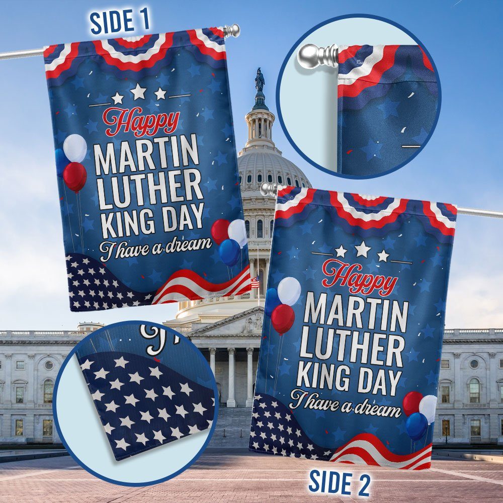 Happy Martin Luther King Day Flag TQN786F