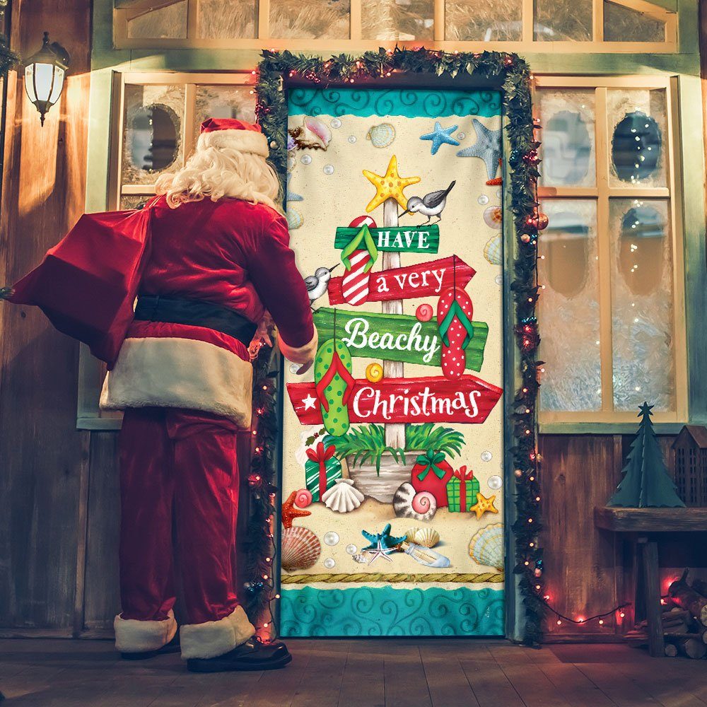 Have A Very Beachy Christmas Door Cover TQN684D