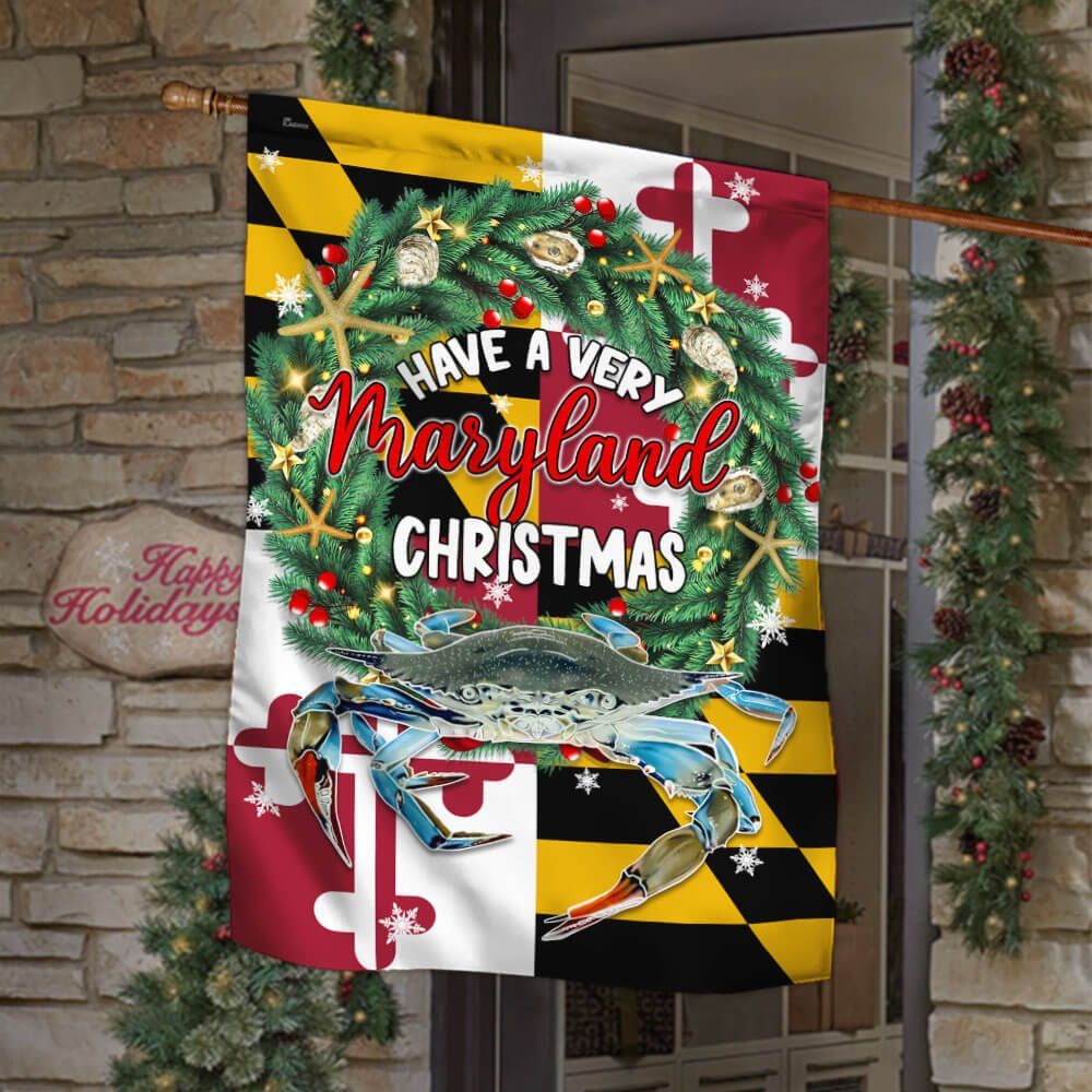 Have A Very Maryland Christmas Flag BNN672F