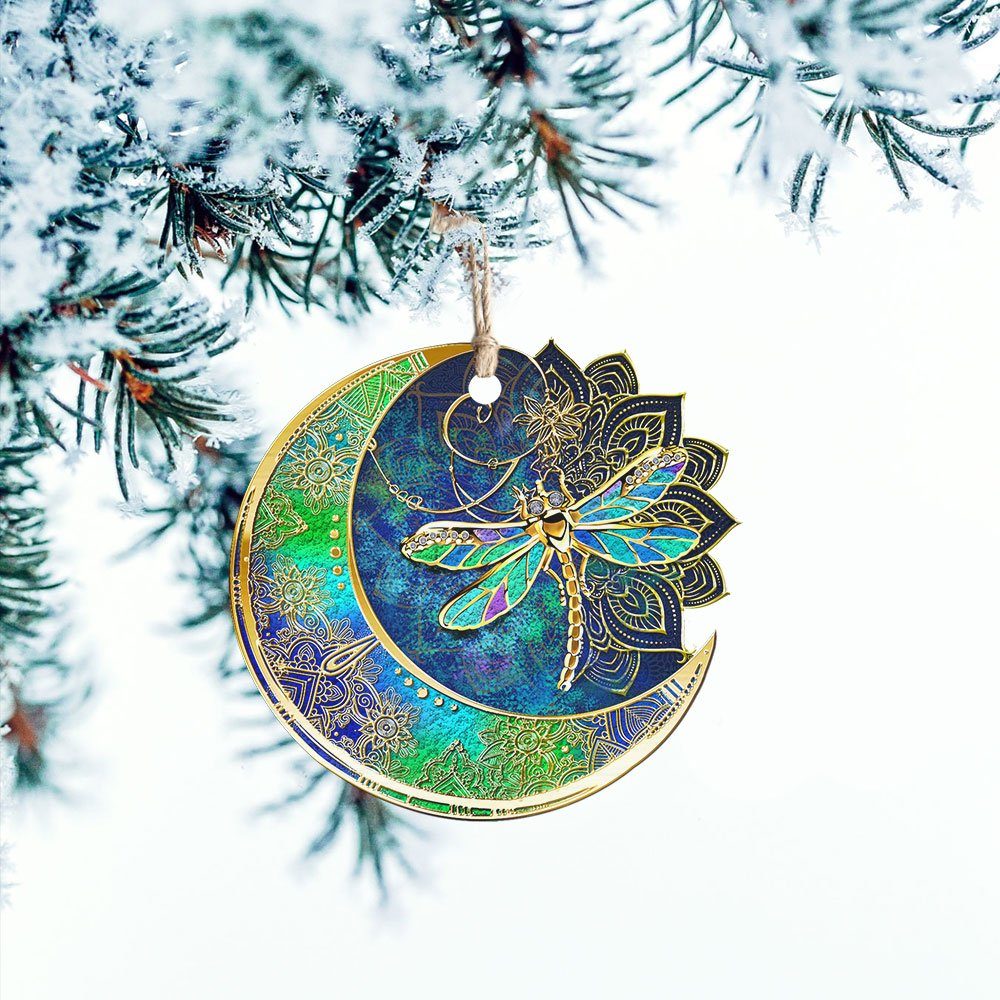 Hippie Custom-Shaped Ornament Dragonfly ANL152O