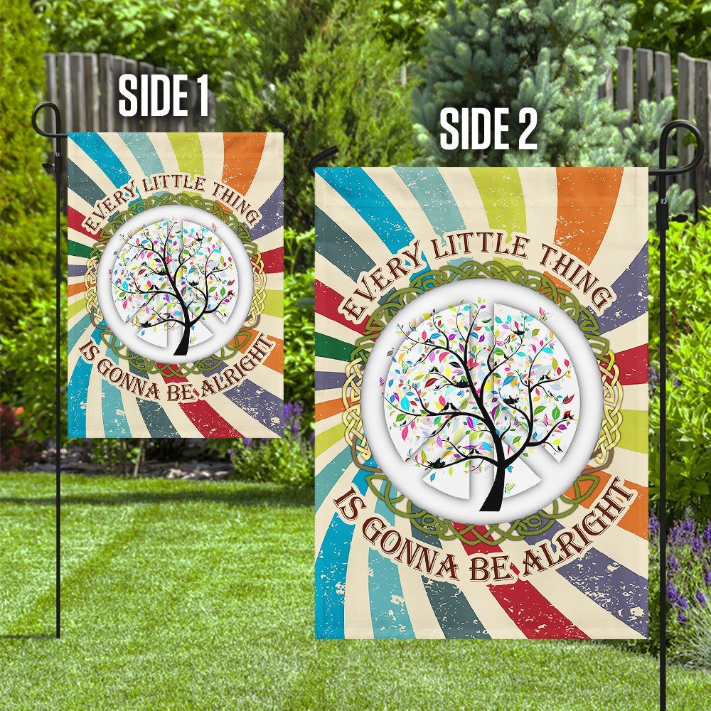 Hippie Every Little Thing Is Gonna Be Alright Flag
