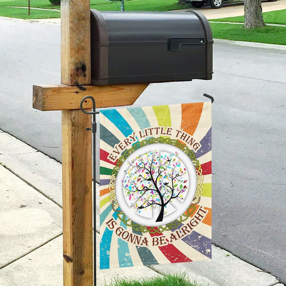 Hippie Every Little Thing Is Gonna Be Alright Flag Hippie Every Little Thing Is Gonna Be Alright Flag