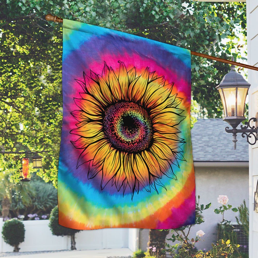 Hippie Flag Tie Dye Hippie Sunflower TQN241F