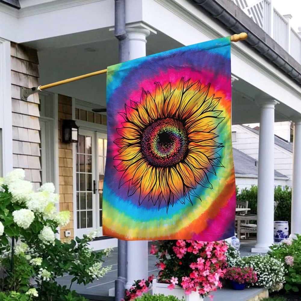 Hippie Flag Tie Dye Hippie Sunflower TQN241F