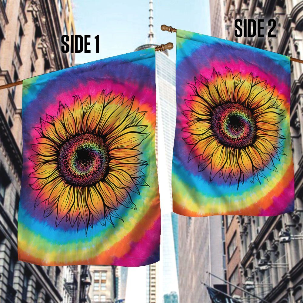 Hippie Flag Tie Dye Hippie Sunflower TQN241F Hippie Flag Tie Dye Hippie Sunflower TQN241F