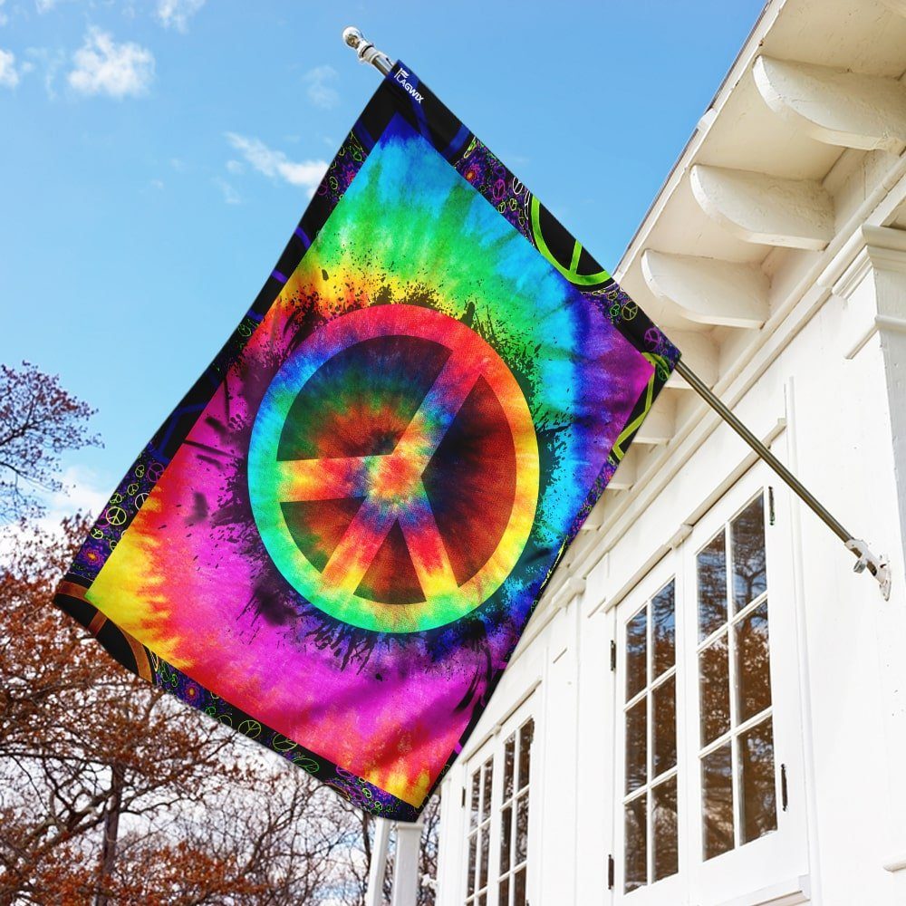 Hippie Peace and Love Flag