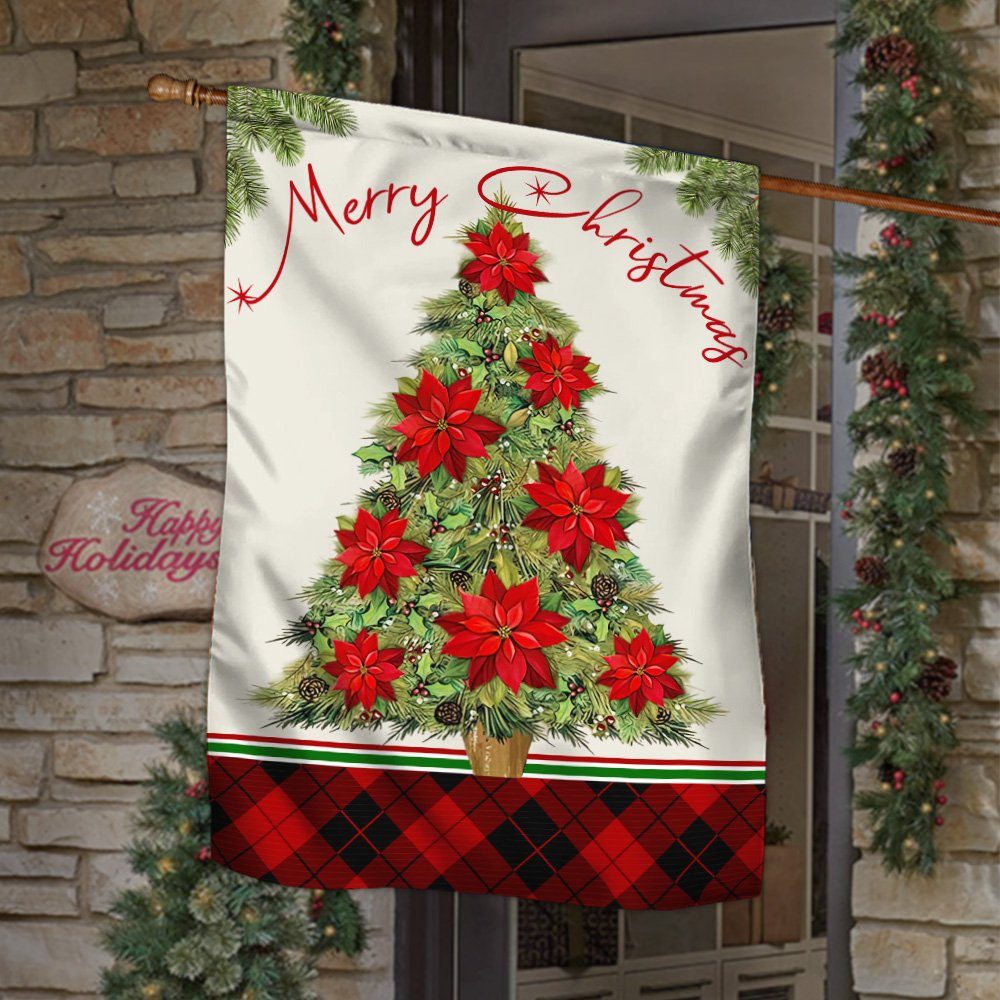 Holly Christmas Tree Flag TQN650F