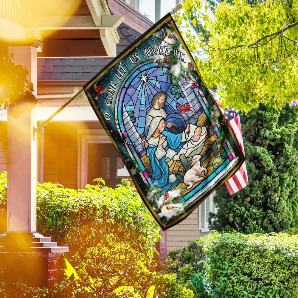 Holy Family – O Come Let Us Adore Him Flag