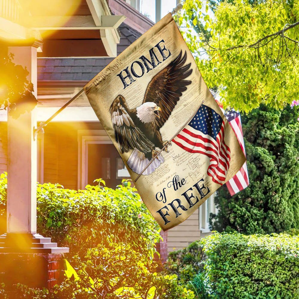 Home Of The Brave. American Eagle Flag