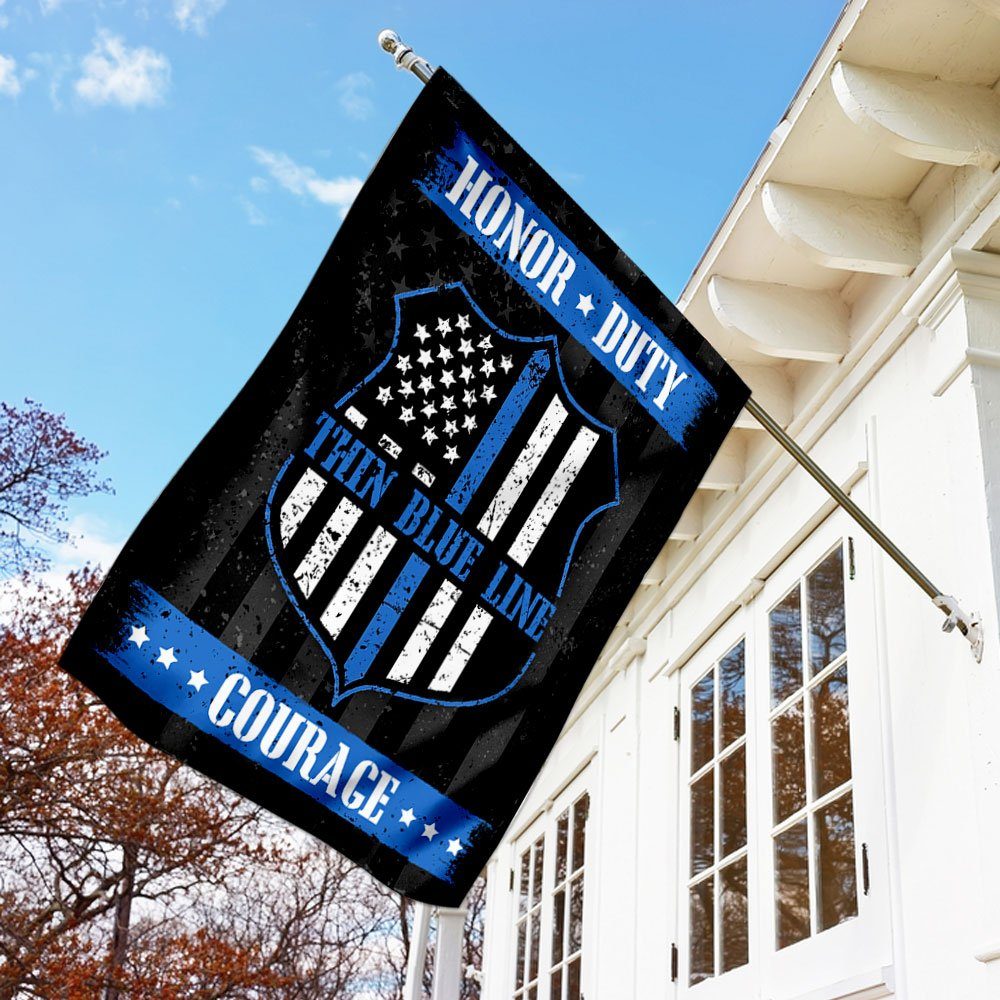 Honor Duty Courage Police Flag