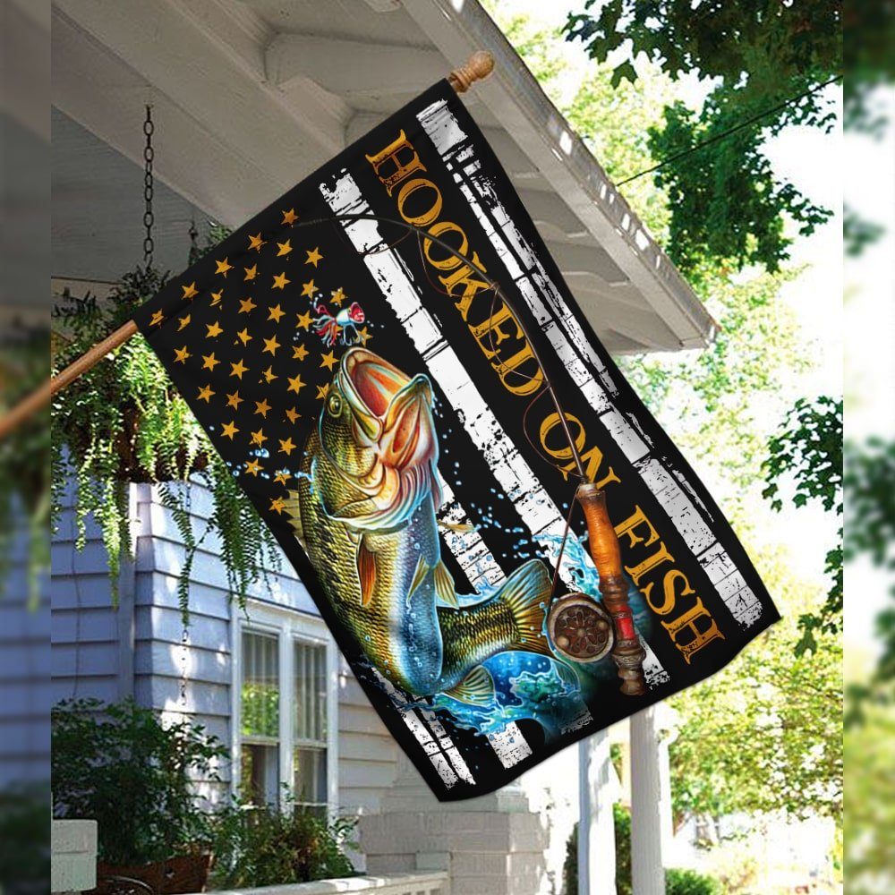 Hooked On Fish Flag Hooked On Fish Flag