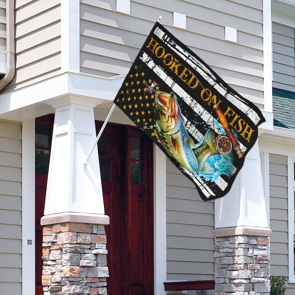 Hooked On Fish Flag Hooked On Fish Flag