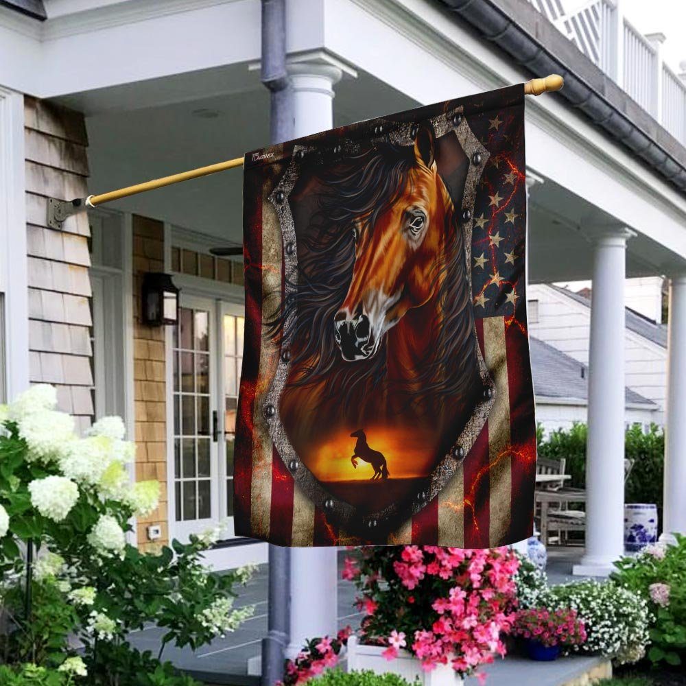 Horse American Flag