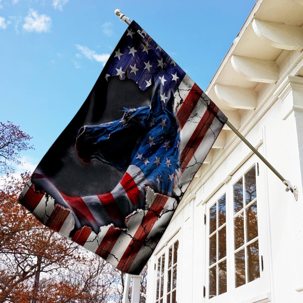 Horse American Flag