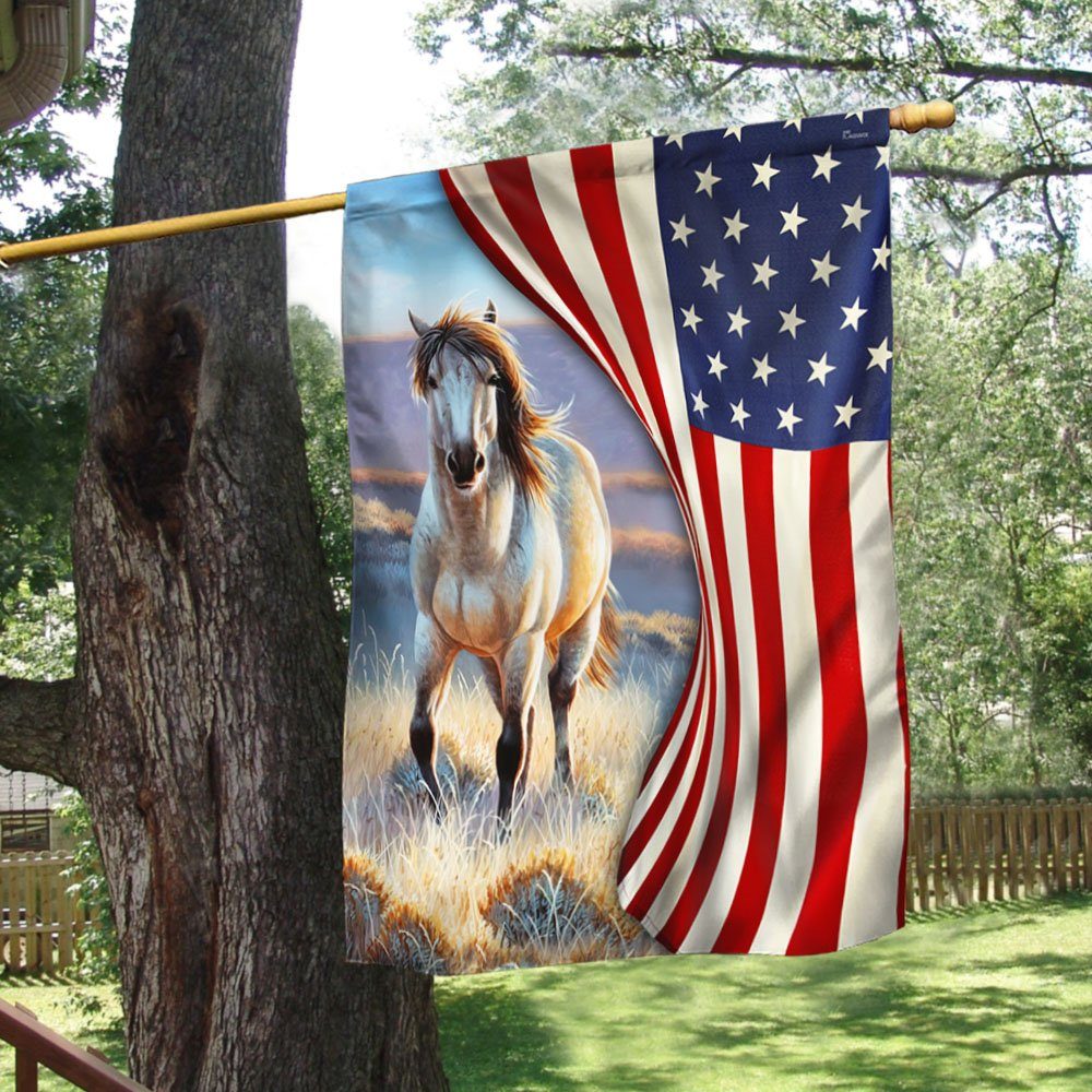 Horse American Flag MLH1858F