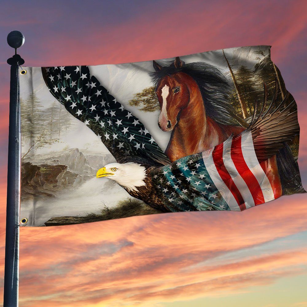 Horse American Grommet Flag MLN209GF