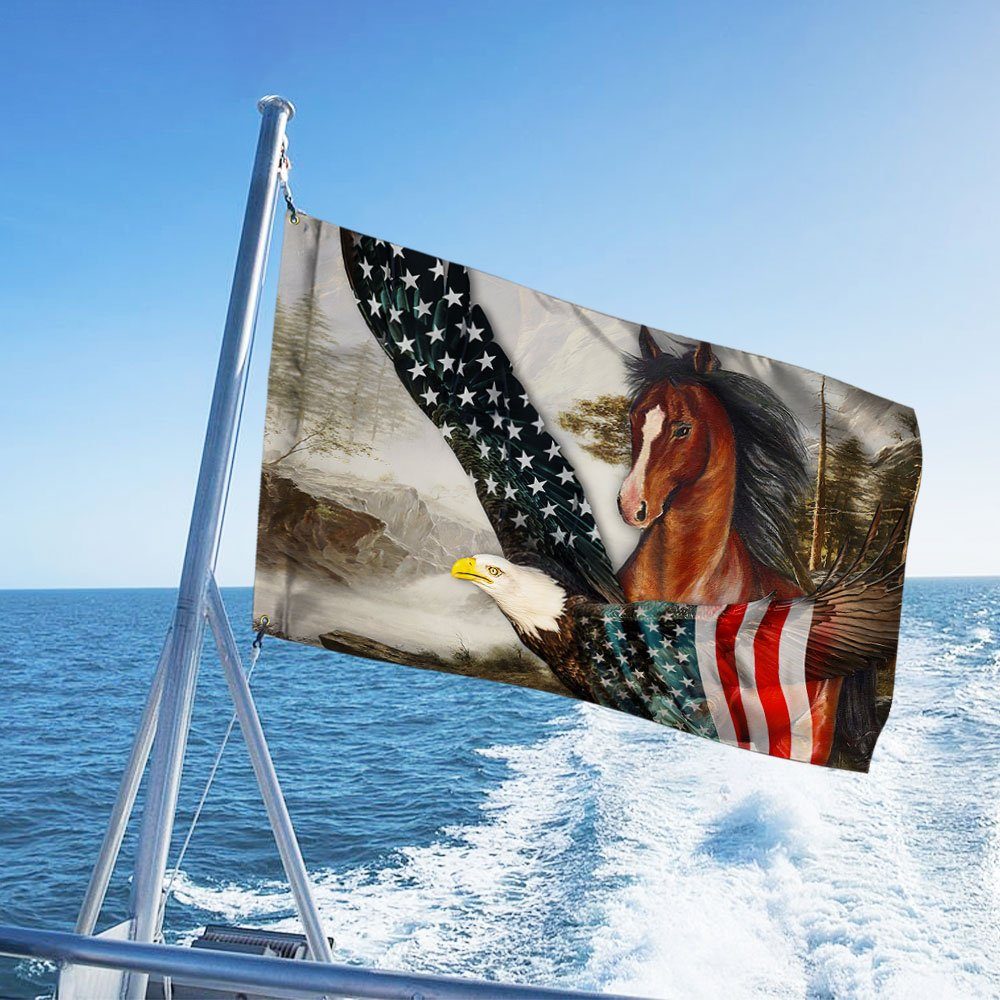 Horse American Grommet Flag MLN209GF
