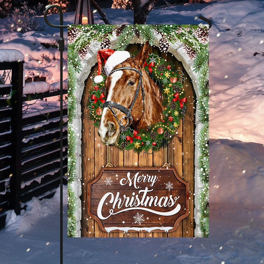 Horse Christmas Flag TQN613F Horse Christmas Flag TQN613F