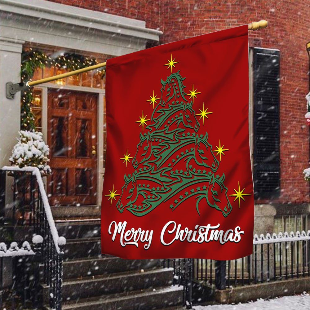 Horse Christmas Tree Flag TQN746F