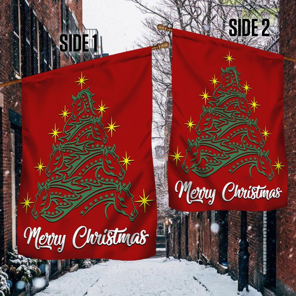 Horse Christmas Tree Flag TQN746F