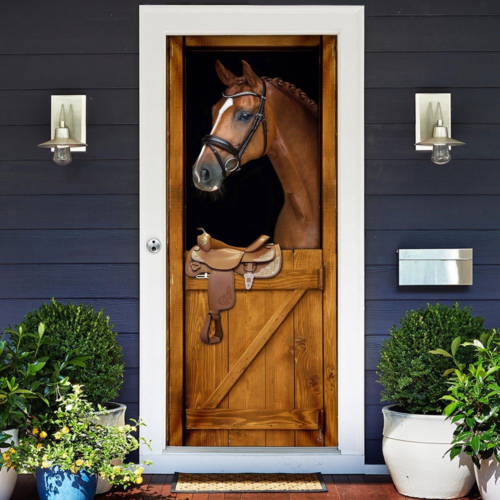Horse In Stable  Door Cover