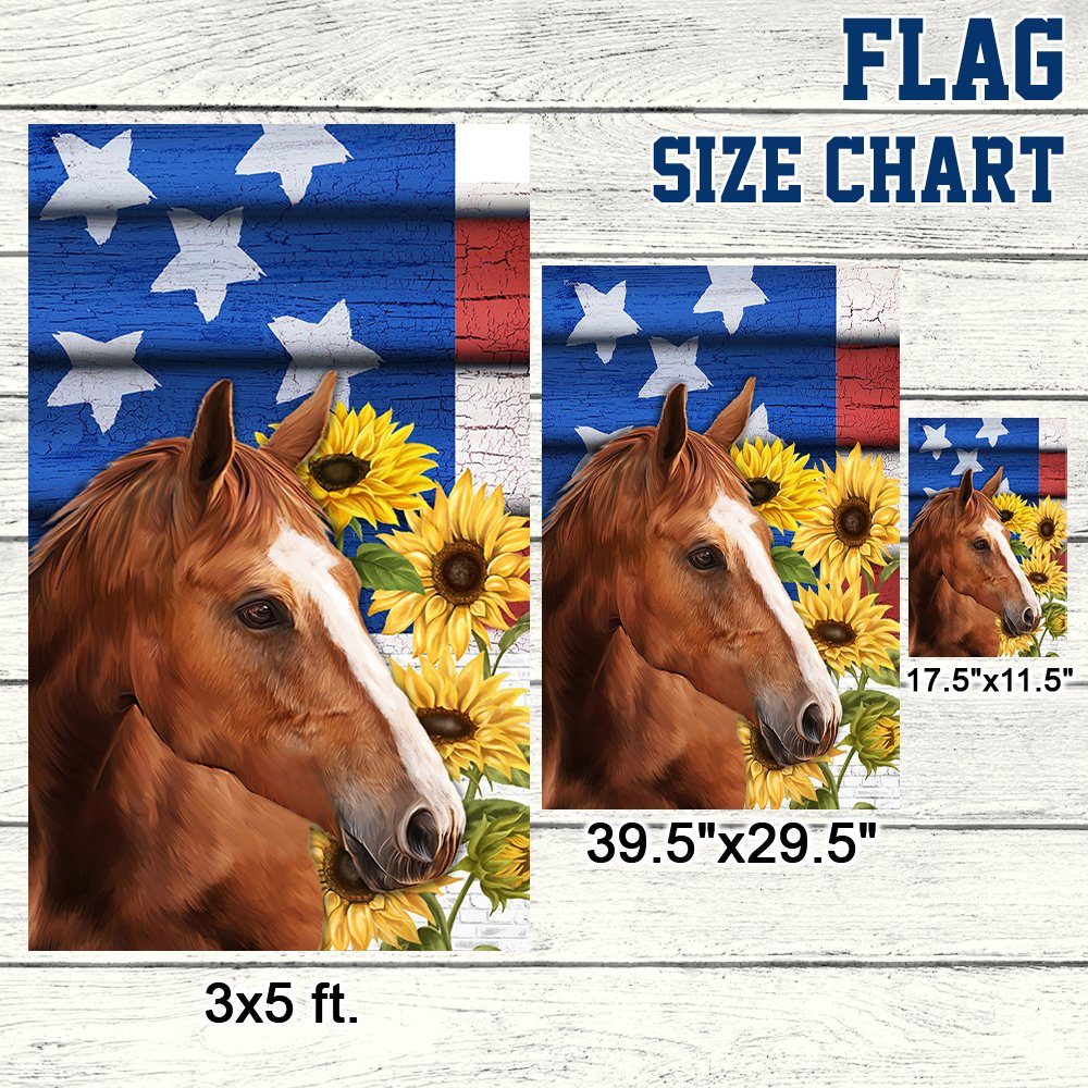 Horse Sunflower Flag MLN355F Horse Sunflower Flag MLN355F