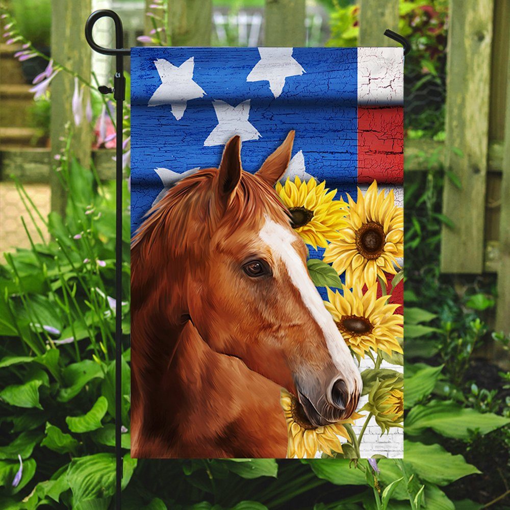 Horse Sunflower Flag MLN355F Horse Sunflower Flag MLN355F
