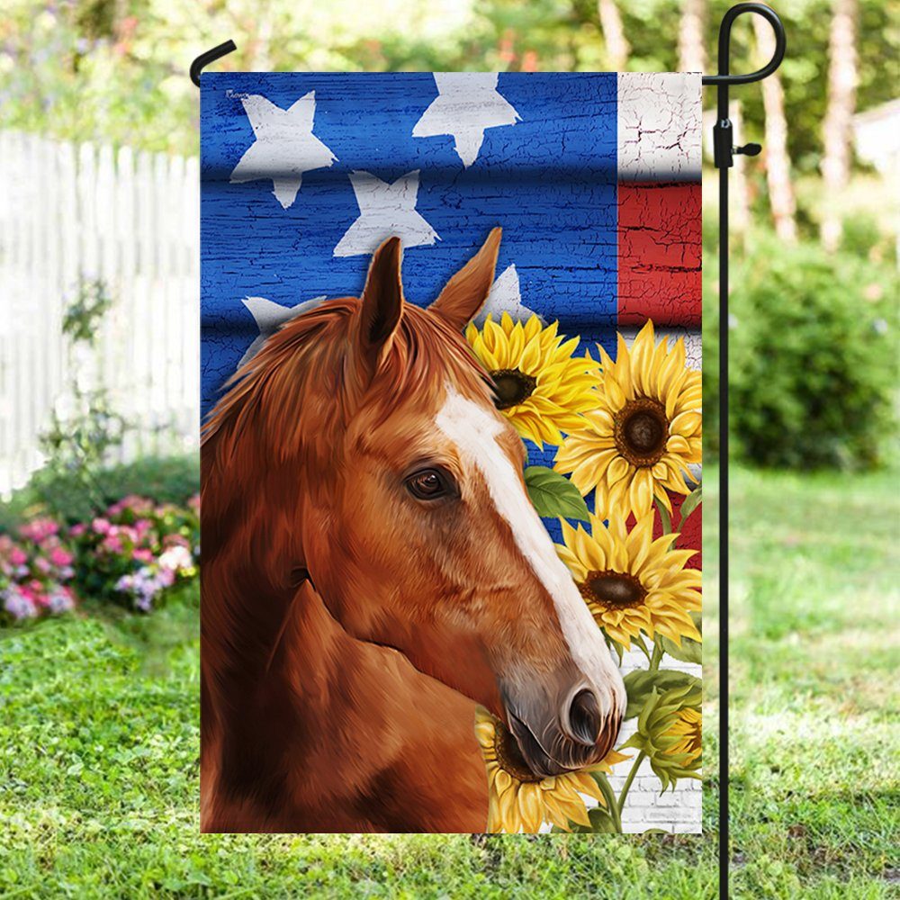 Horse Sunflower Flag MLN355F Horse Sunflower Flag MLN355F