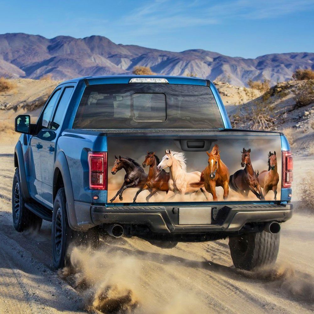 Horses Tailgate Decal Sticker Wrap
