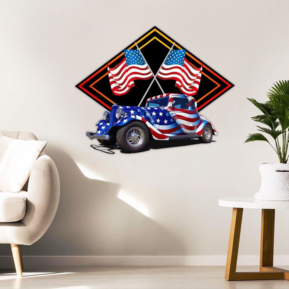 Hot Rod Metal Sign American Hot Rod TRL1251MS