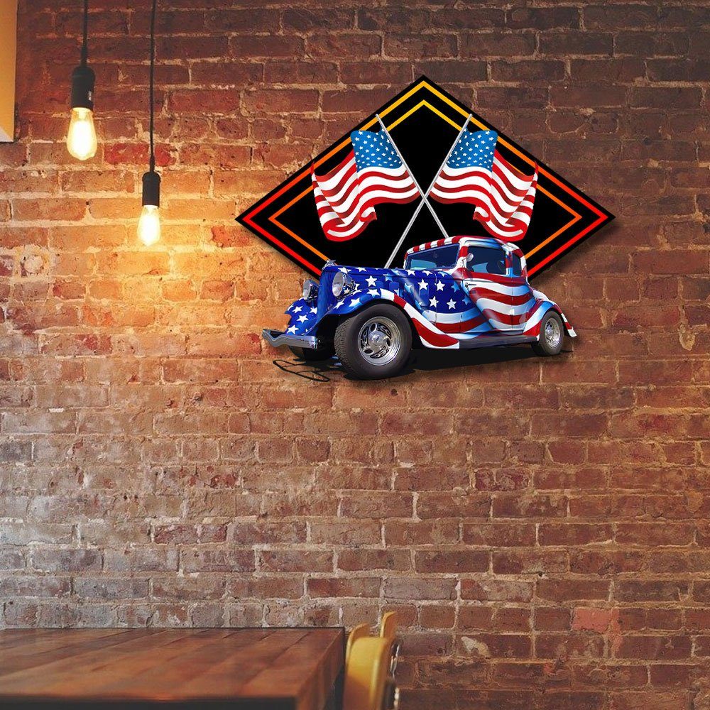 Hot Rod Metal Sign American Hot Rod TRL1251MS