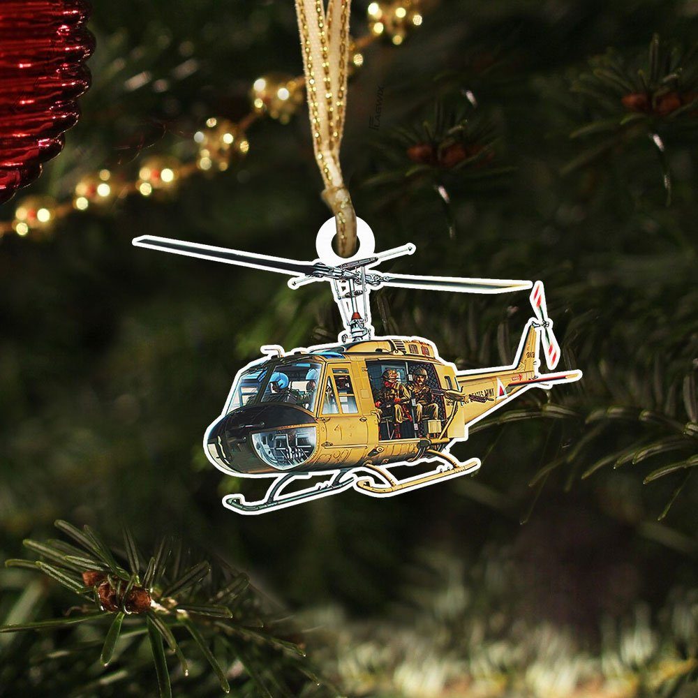 Huey Helicopter Custom-Shaped Ornament DBD2978O