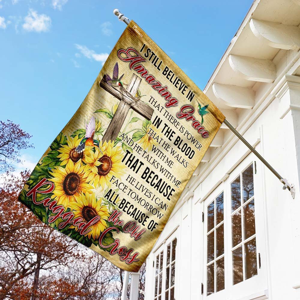 Hummingbird - I Still Believe In Amazing Grace Flag