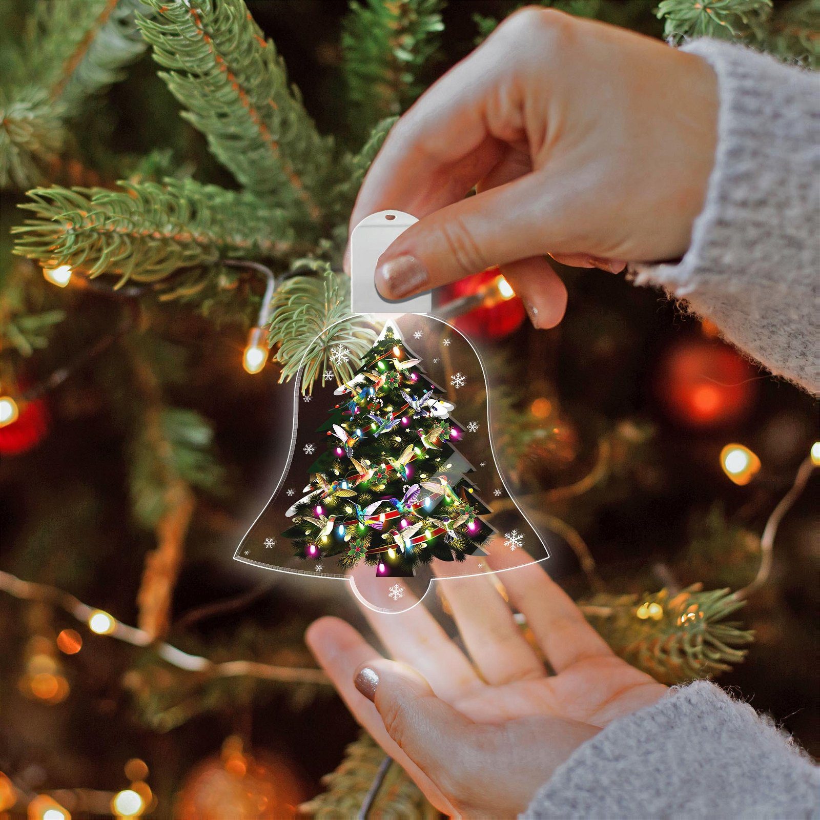 Hummingbird Christmas Tree Led Ornament TPT412LO