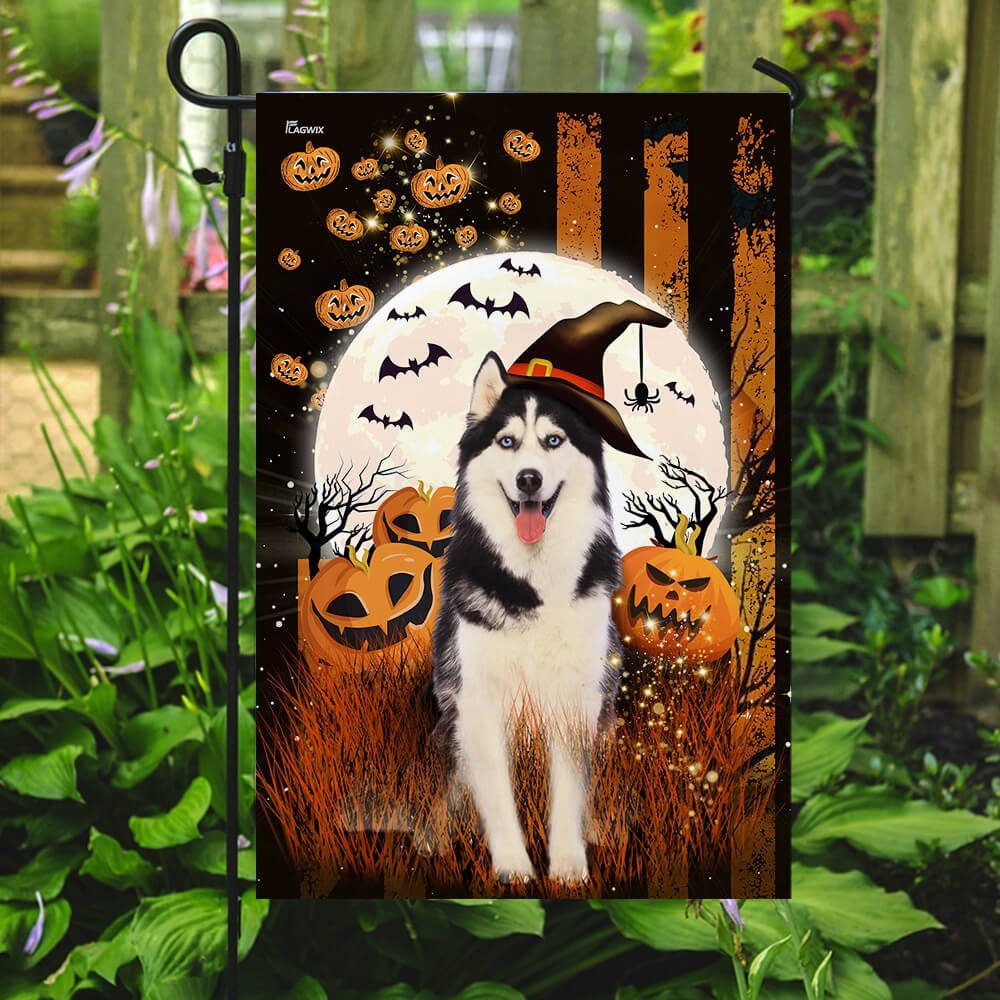 Husky Happy Halloween Flag Husky Happy Halloween Flag