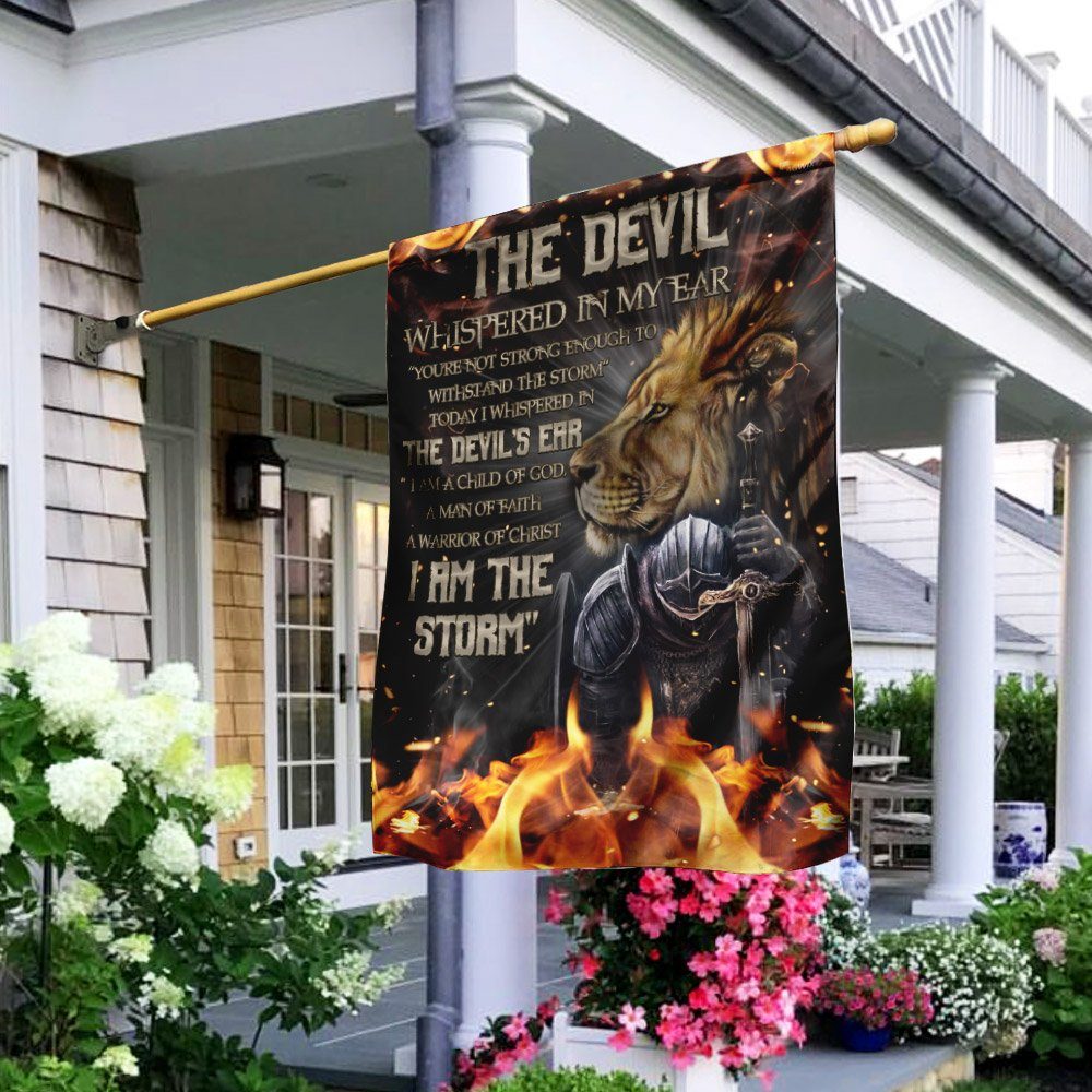 I Am A Child Of God. Knight Warrior Lion Flag