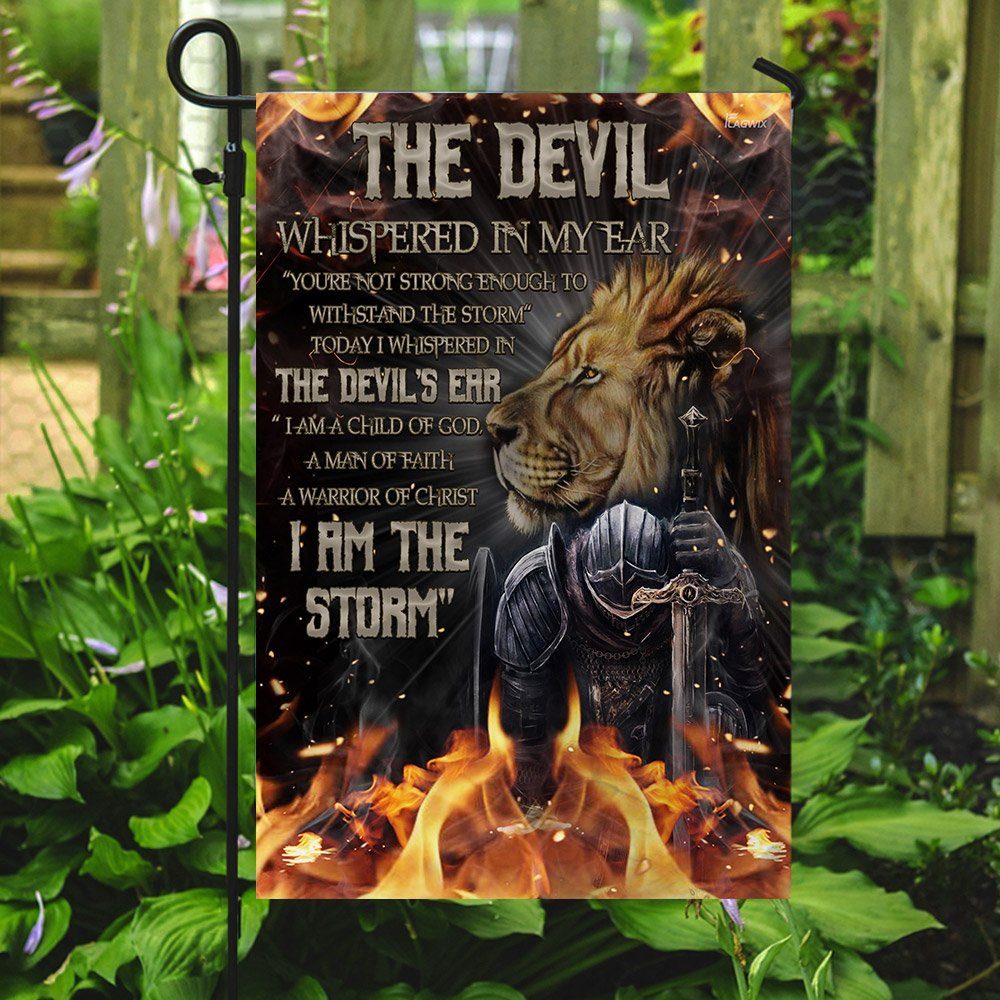 I Am A Child Of God. Knight Warrior Lion Flag