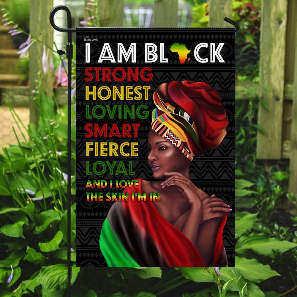 I Love The Skin I’m In Black African Woman Flag